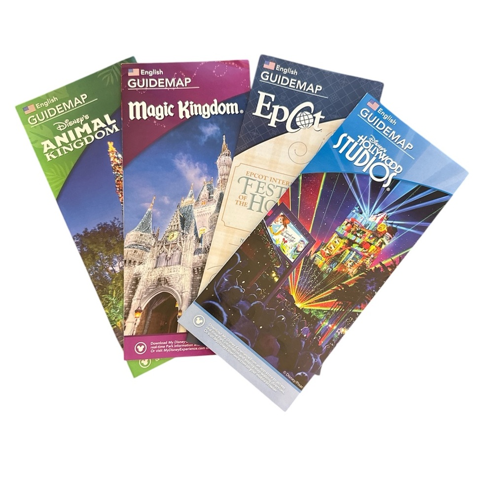 Walt Disney World Park Maps (2018) - Set of 4